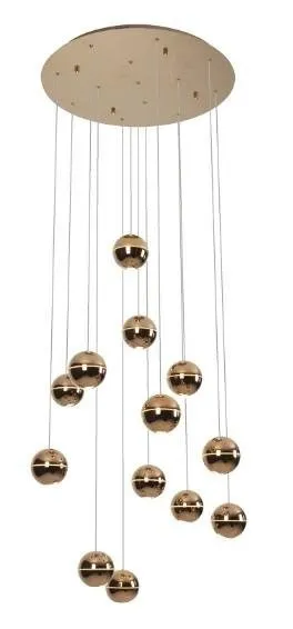 Zen LED-Pendelleuchte 13x4W 3000K 3120lm Kugeln Kupfer P0318 Maxlight