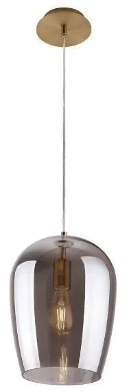 Zimba Smoky E27 Messing rauchiges Glas Pendelleuchte P0301 Maxlight