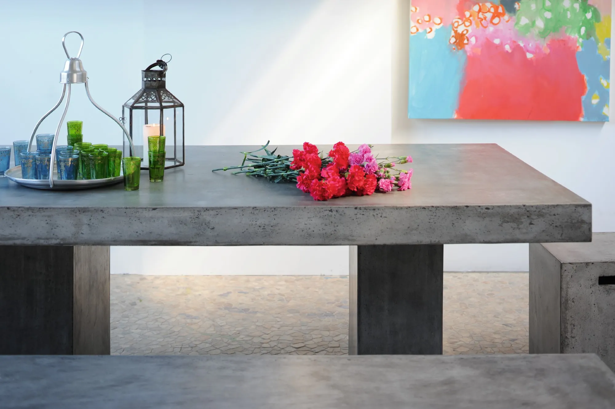 Tisch 'Tribeca', grau, H 77 cm, B 200 cm, T 100 cm