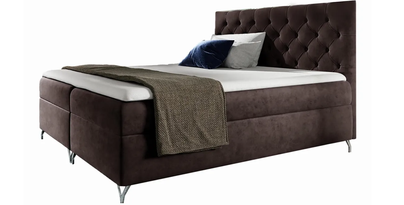 Boxspringbett GULIETTE 180x200 Hotelbett Mit Zwei Bettkasten Kontinentales Bett