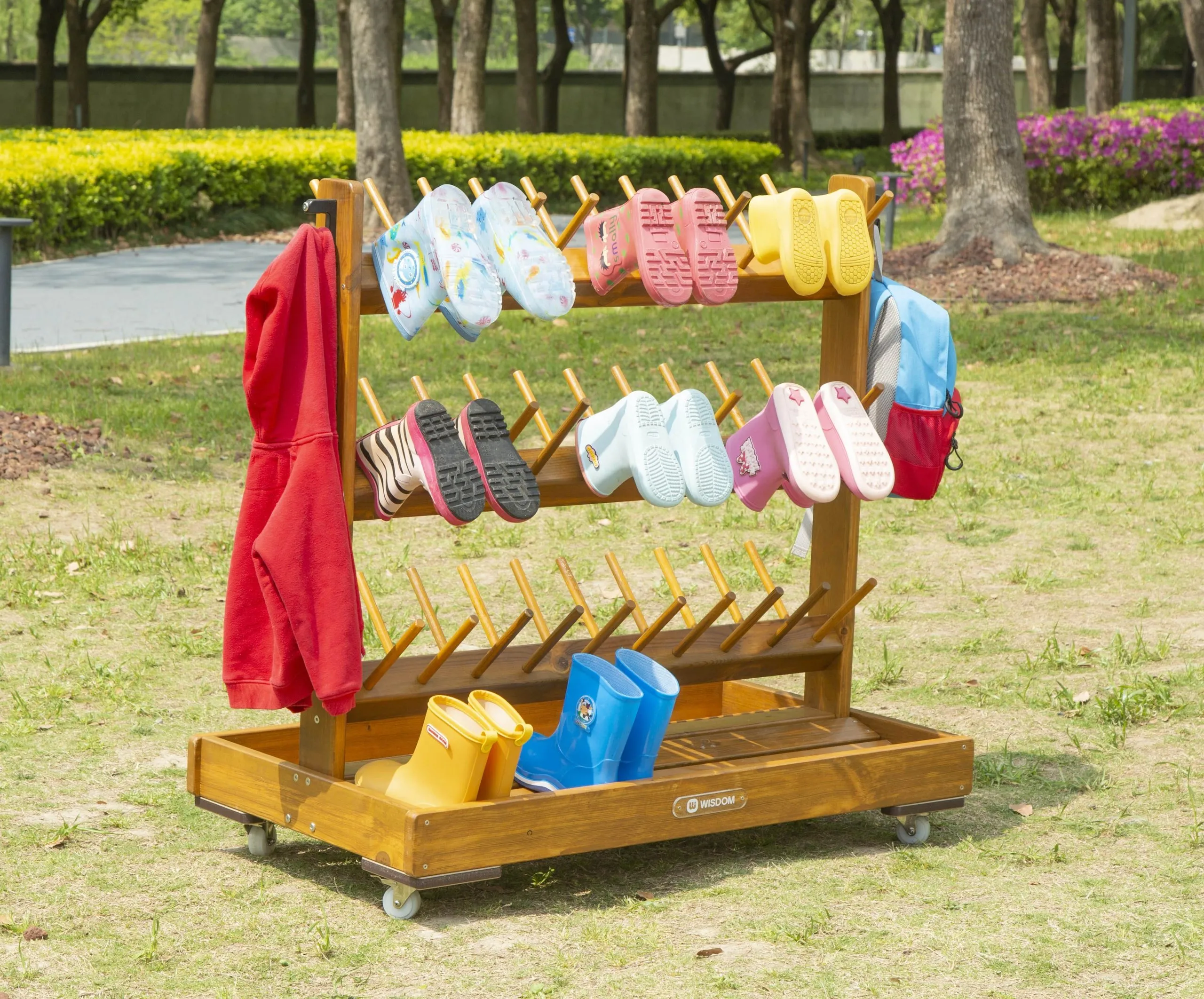 Wisdom mobiler Outdoor Stiefelwagen für 30 Paar Stiefel