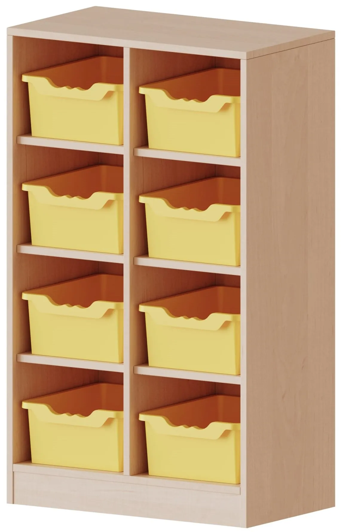 Regal mit 8 hohen ErgoTray Boxen, B/H 70,3 x 118 cm - EVO180 Serie