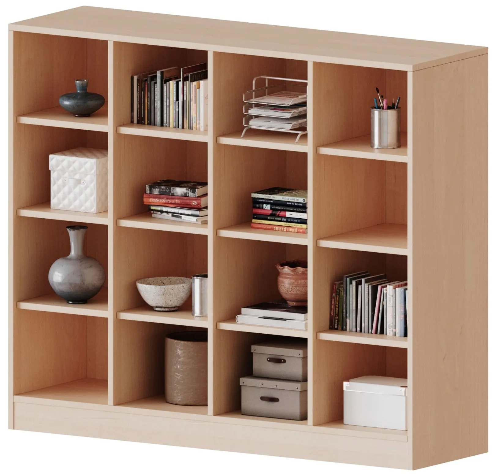 Regal vierreihig mit 16 Fächern, B/H 138,7 x 118 cm - EVO180 Serie