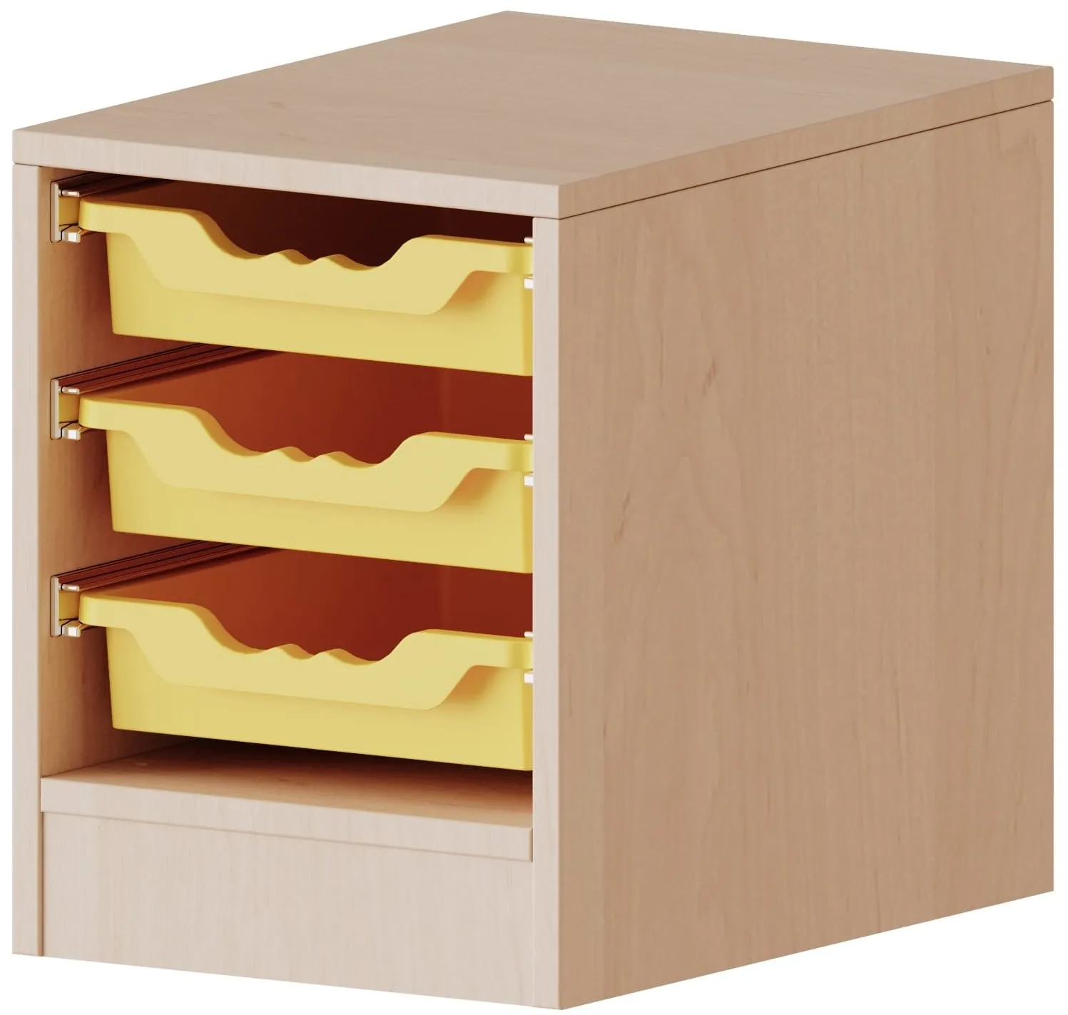 Regal mit 3 flachen ErgoTray Boxen, B/H 36,1 x 46 cm - EVO180 Serie