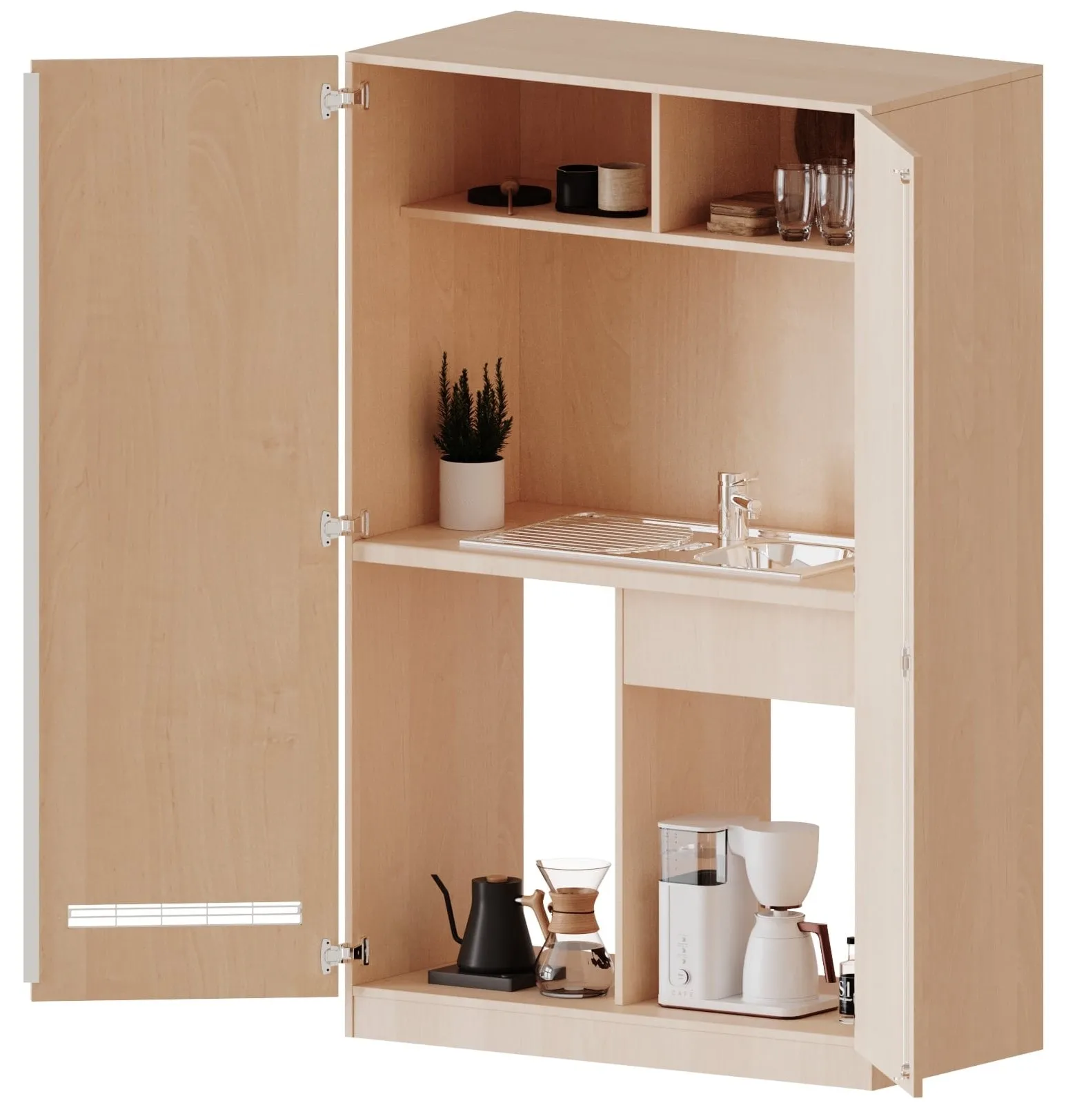 Schrankküche mit Spüle mit Abtropf, Höhe 190 cm - EVO180 Serie