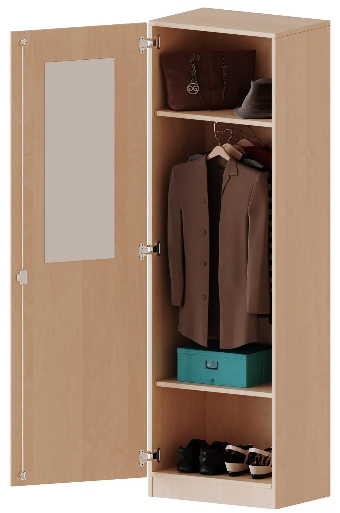 Garderobenschrank eintürig, B/H 60 x 190 cm - EVO180 Serie