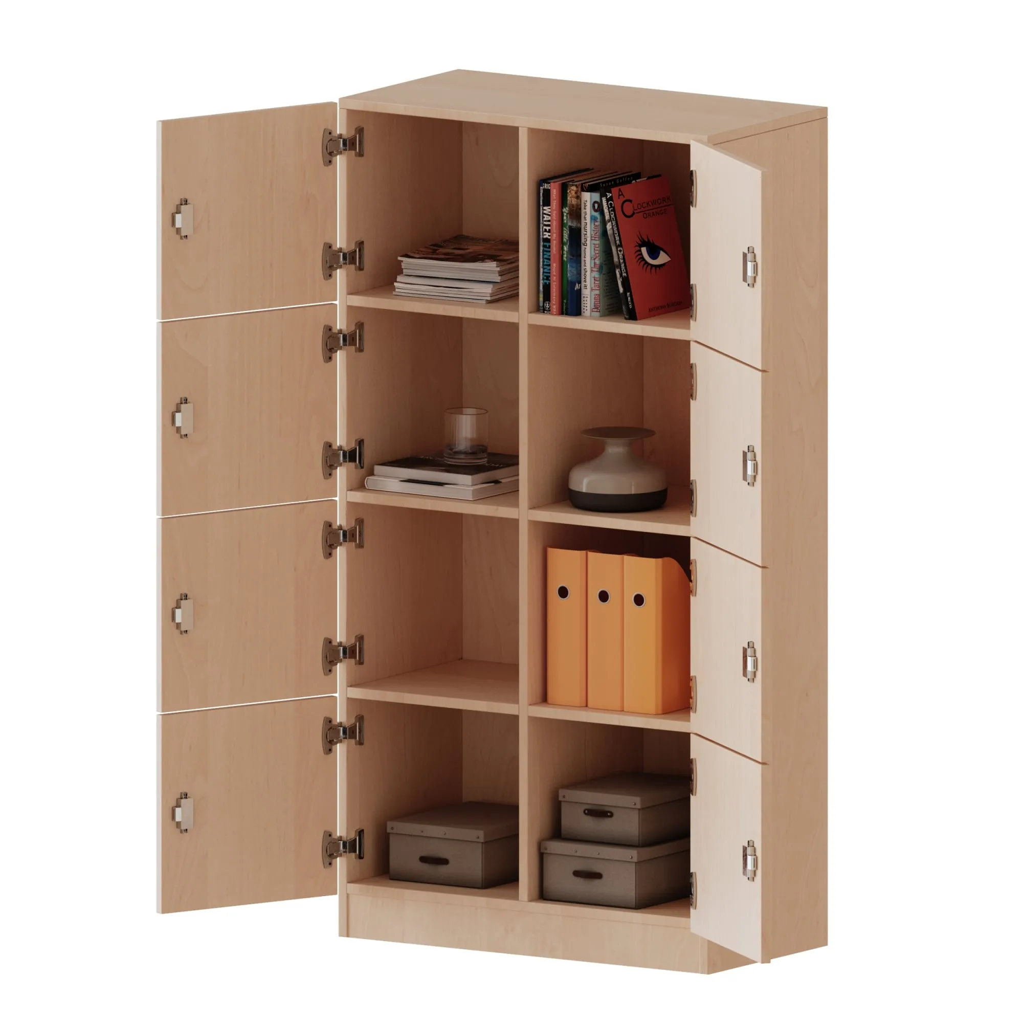 Schließfachschrank mit 8 Schließfächern, B/H 80 x 154 cm - EVO180 Serie