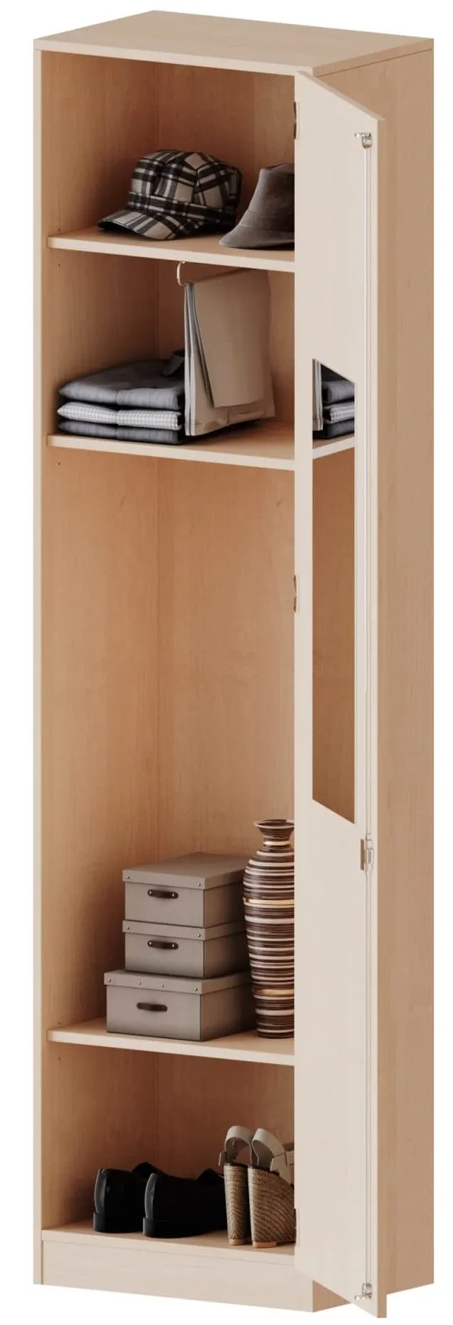 Garderobenschrank eintürig, B/H 60 x 226 cm - EVO180 Serie