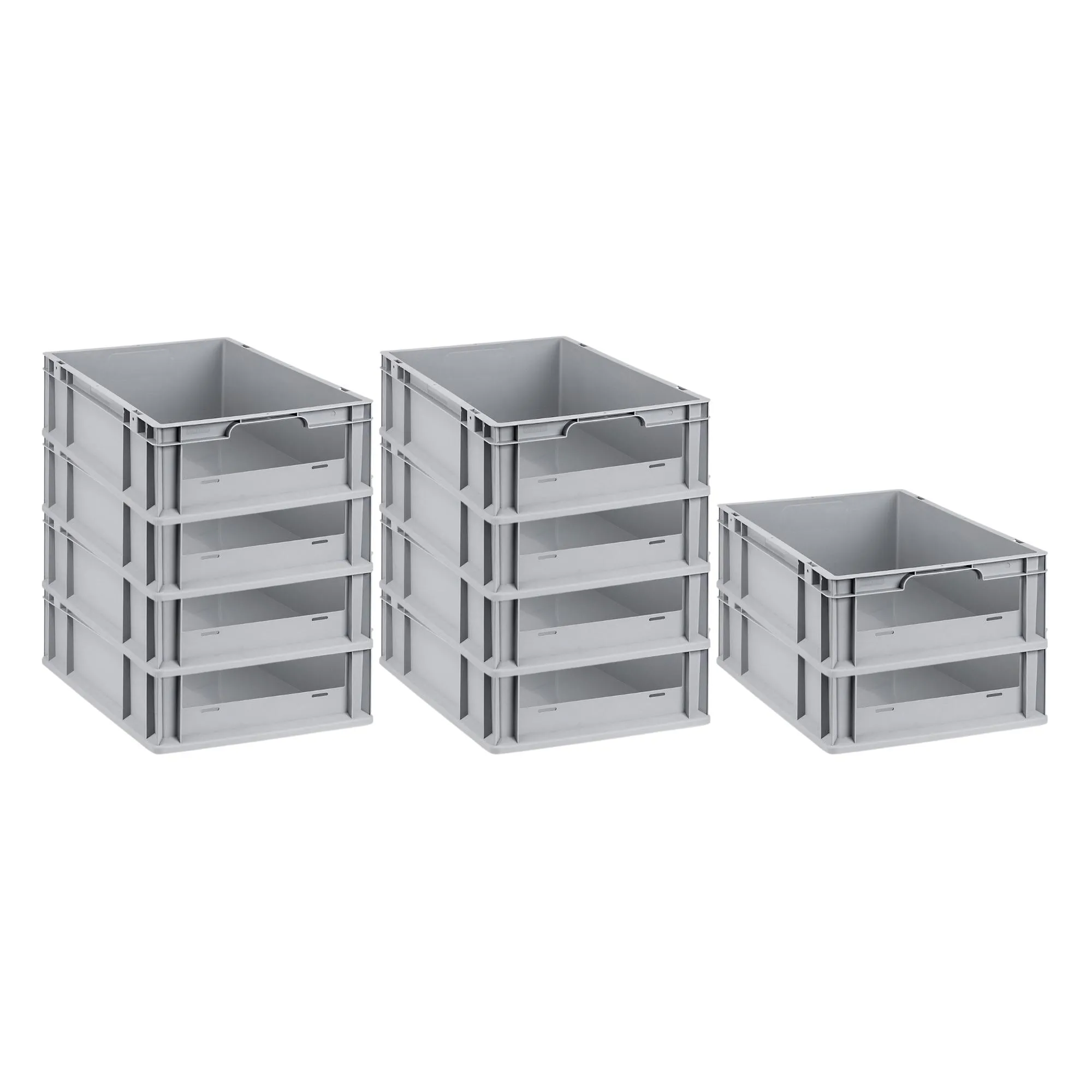 SparSet 10x Eurobox NextGen Insight | HxBxT 17x40x60cm | 34 Liter | Front offen | Eurobehälter, Transportbox, Transportbehälter, Stapelbehälter