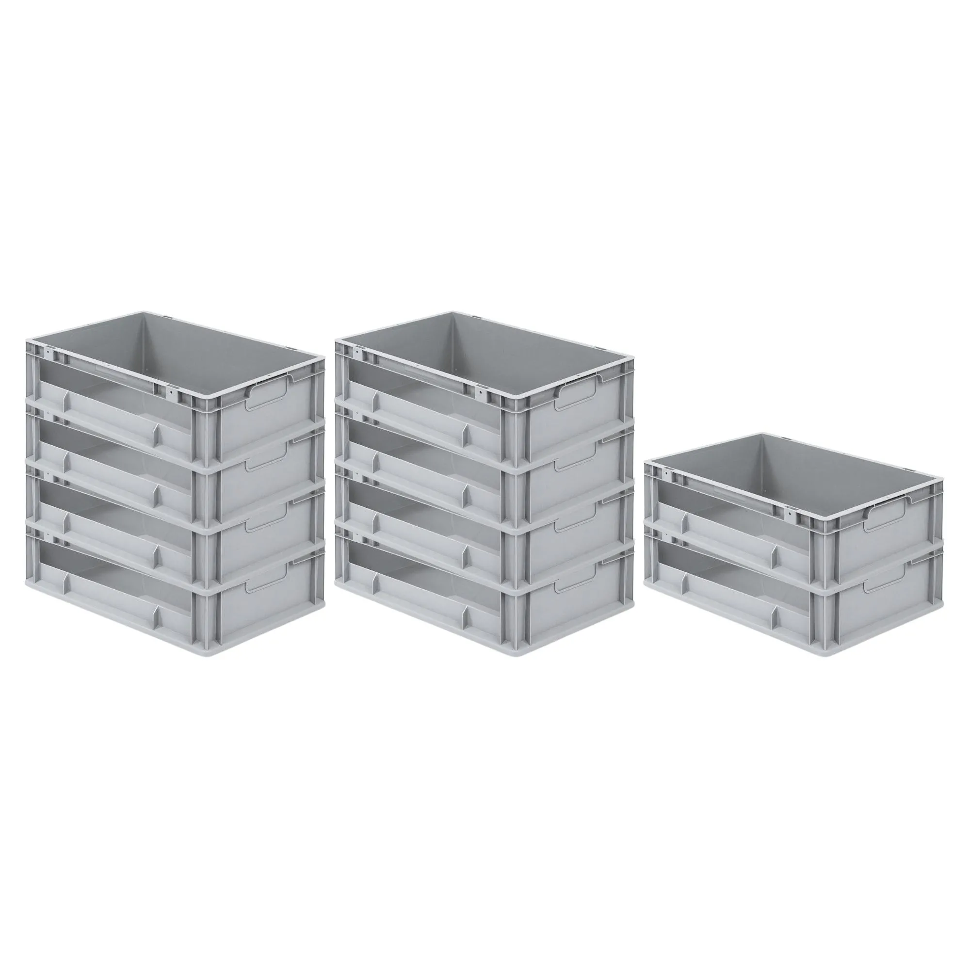 SparSet 10x Eurobox NextGen Insight | HxBxT 17x40x60cm | 34 Liter | Seite offen | Eurobehälter, Transportbox, Transportbehälter, Stapelbehälter