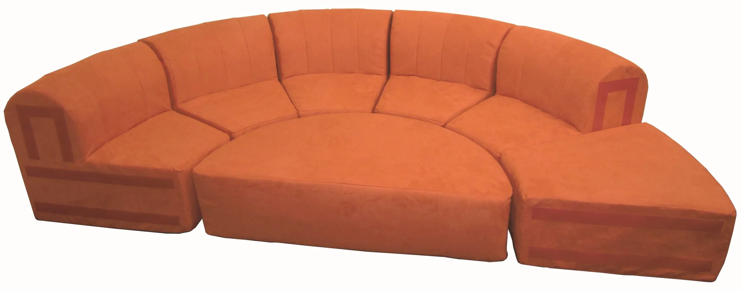 Kuschelhalbrondell mit Schaumstoffkern und Stoffbezug