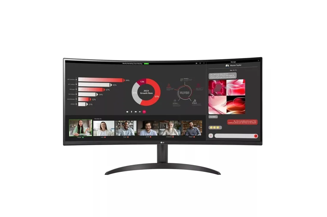 LG 34WR50QK-B 34" VA Monitor, 3440 x 1440 UWQHD, 100Hz, 5ms