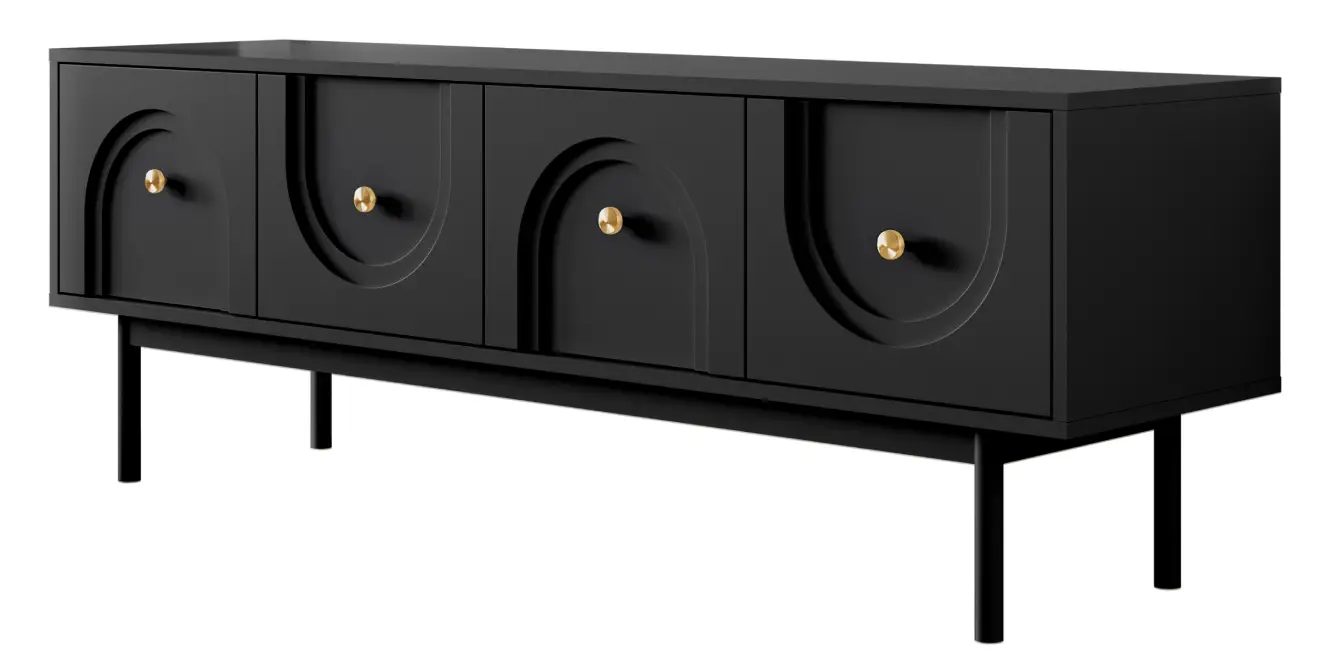 TV-Lowboard RTV-Schrank LIBERTY Schwarz