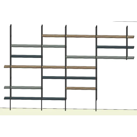 Modulares Bücherregal aus Metall und veredeltem Up und Up von Colombini Casa