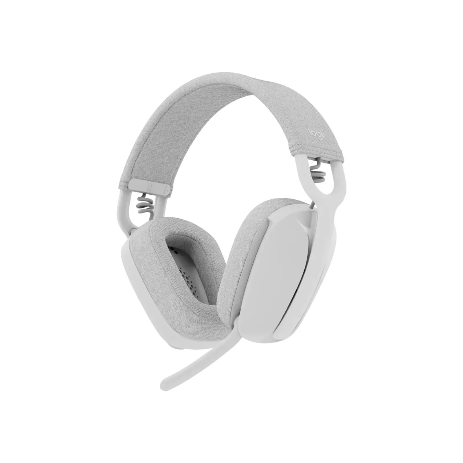 Logitech Zone Vibe Wireless Headset mit Adapter USB-C via Bluetooth, ohrumschließend -Zertifiziert für Microsoft Teams, Grauweiß