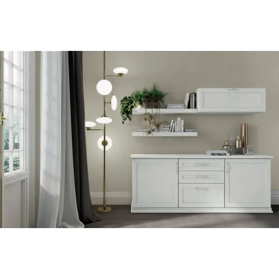 Klassischer Wohnzimmerschrank mit Türen und Schubladen von Colombini Casa