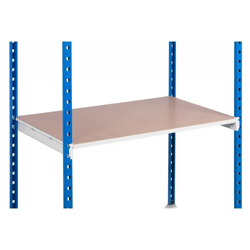 Fachbodenregal MAXIMUS | Grundregal | HxBxT 180x125x60cm | 4 Ebenen | Spanplatten-Fachboden | Fachlast 152kg | Lichtblau/Lichtgrau