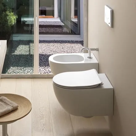 WANDHÄNGENDES SET GSG LIKE WC SMART CLEAN MIT WC SITZ SLIM SOFT UND BIDET