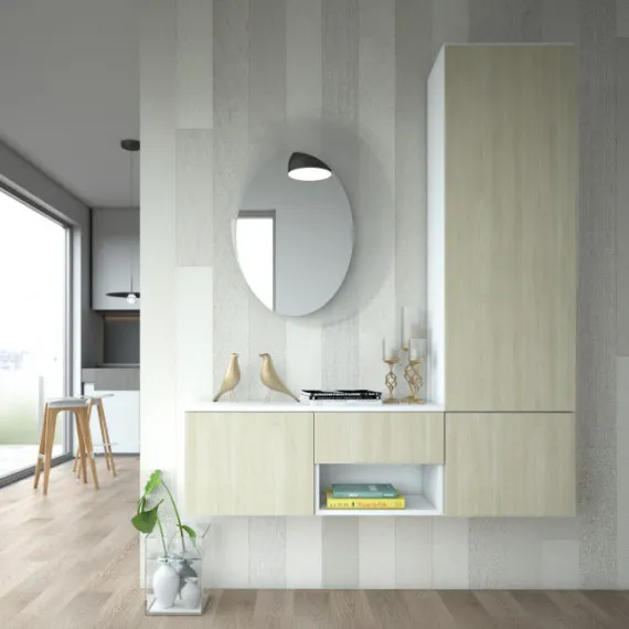 Maconi Home H07 Eingangsmöbel mit geschlossenem hängendem Kleiderschrank