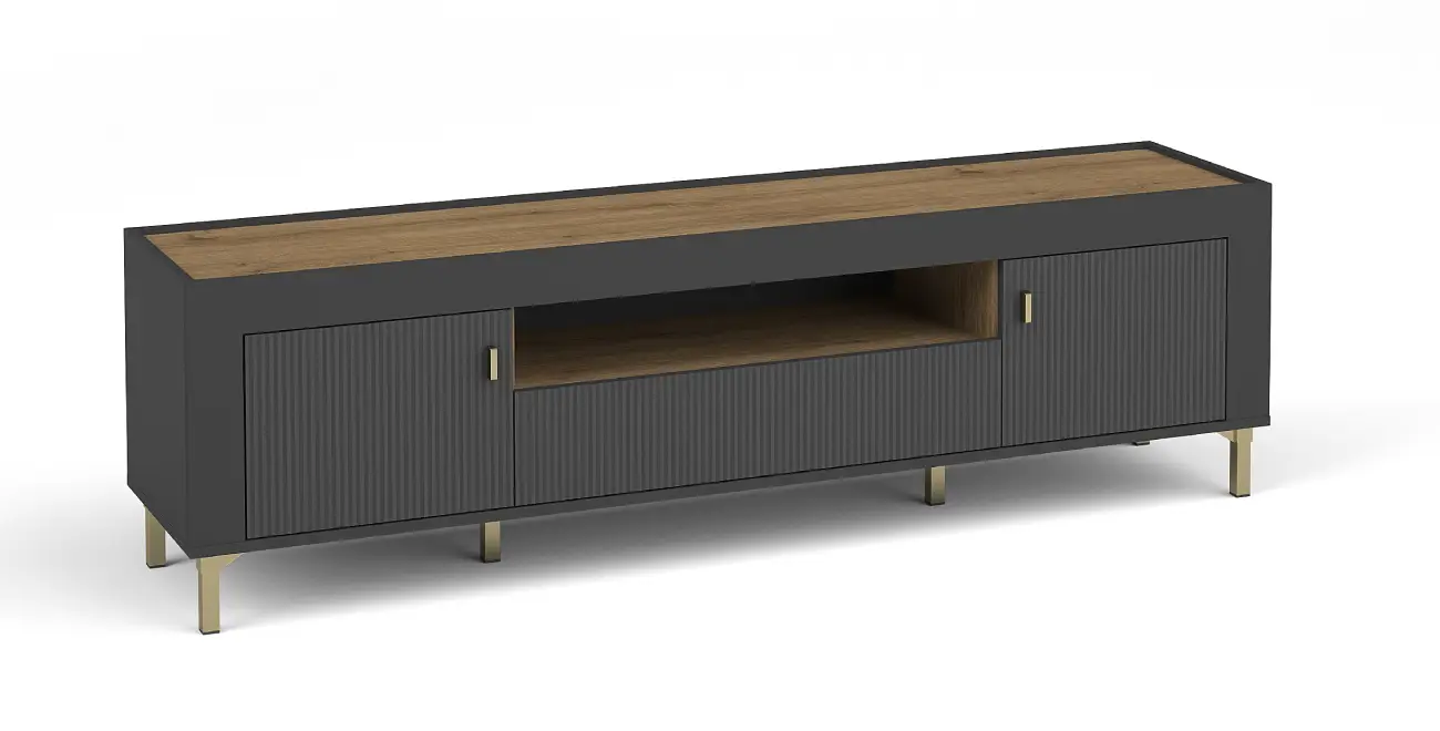 TV-Lowboard RTV-Schrank Mossa MO8 Schwarz