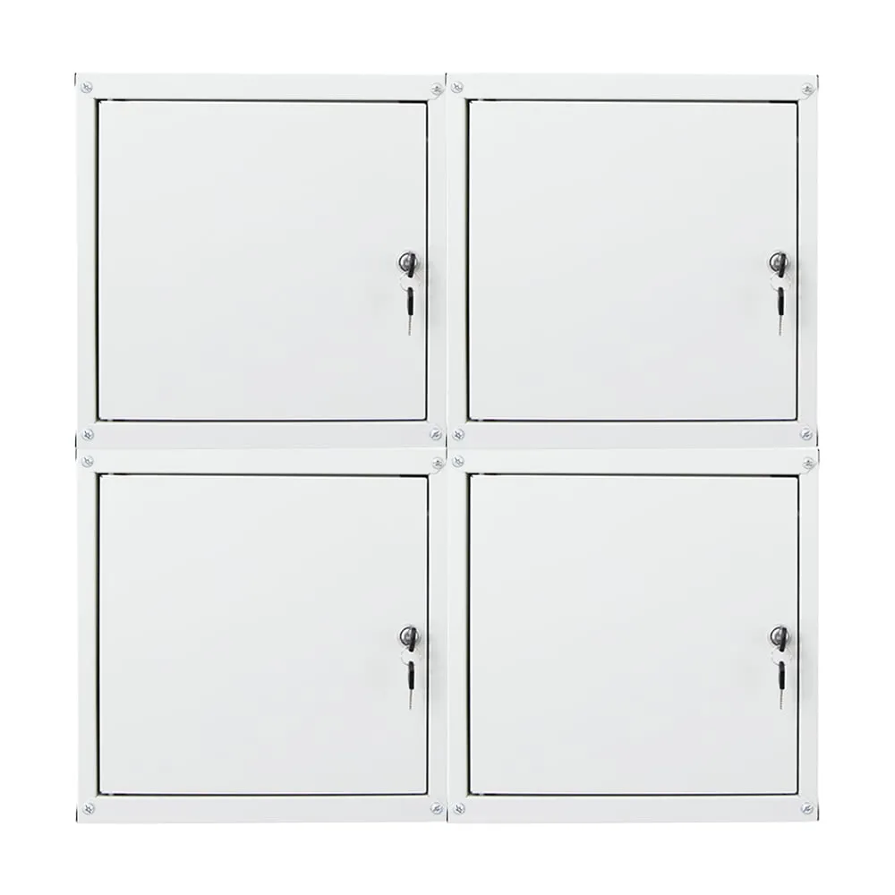 Mega Deal | 4x Schließfachwürfel Cubic | HxBxT 35x35x35 cm | Grau