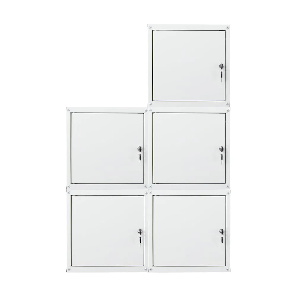 Mega Deal | 5x Schließfachwürfel Cubic | HxBxT 35x35x35 cm | Grau