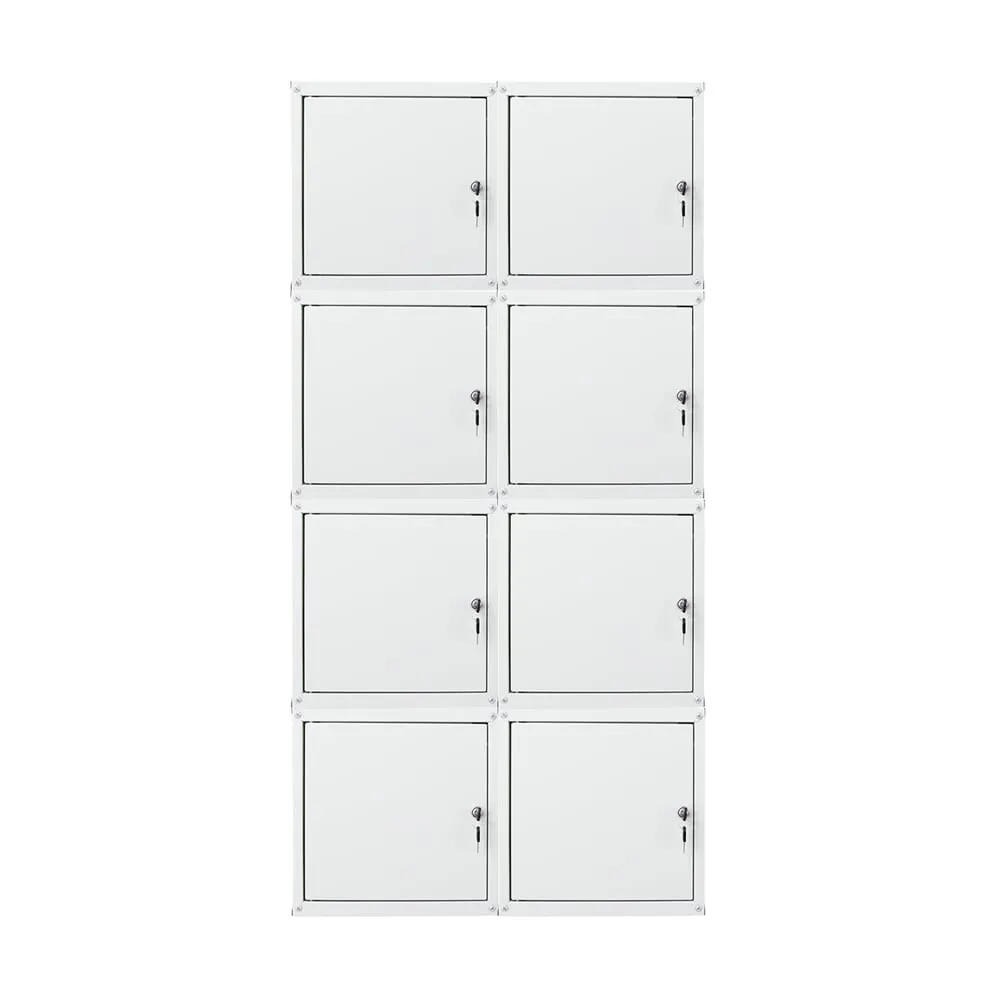 Mega Deal | 8x Schließfachwürfel Cubic | HxBxT 35x35x35 cm | Grau