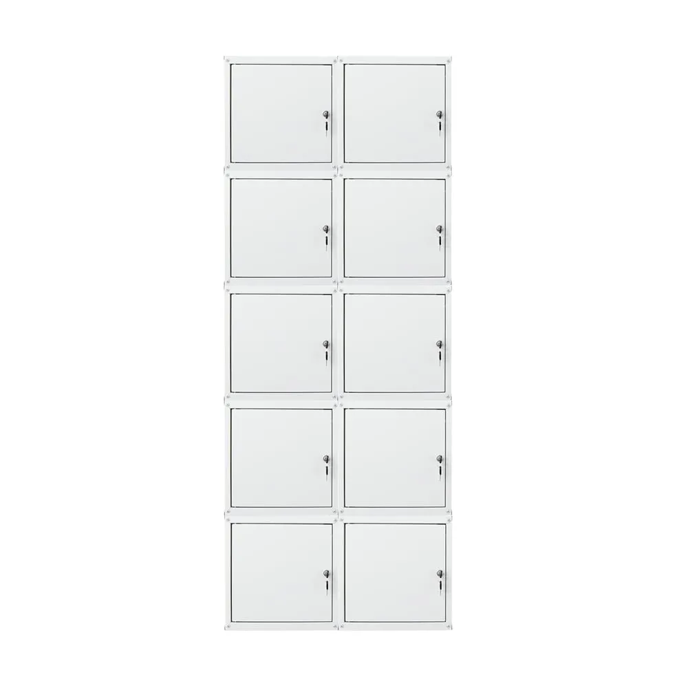 Mega Deal | 10x Schließfachwürfel Cubic | HxBxT 35x35x35 cm | Grau