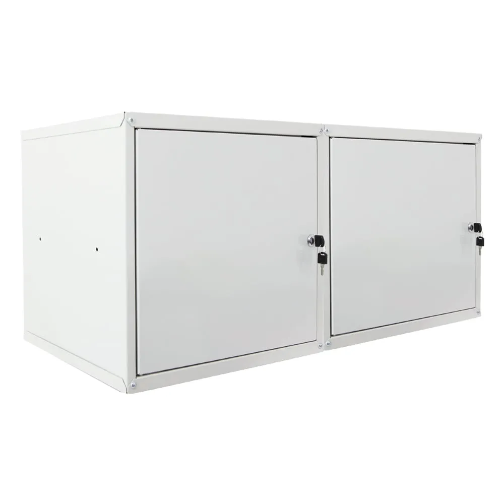 Mega Deal | 2x Schließfachwürfel Cubic XL | HxBxT 45x45x45 cm | Grau