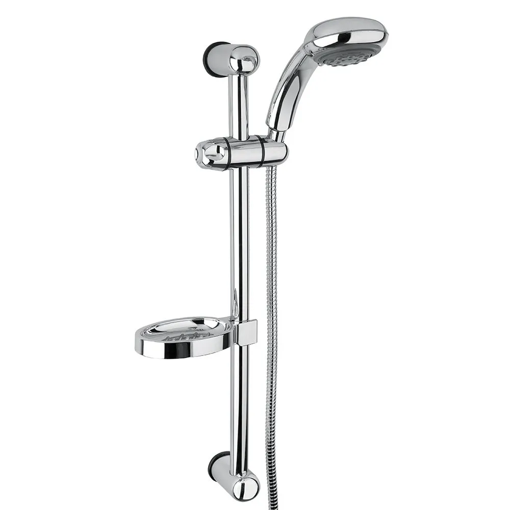 BUGNATESE VENUS DUSCHSTANGE KOMPLETT MIT VERCHROMTER HYDROMASSAGE-HANDBRAUSE