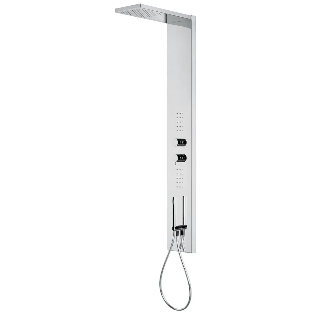 BUGNATESE WELLNESS DUSCHSÄULE REGEN DUSCHKOPF BODY JET VERCHROMT