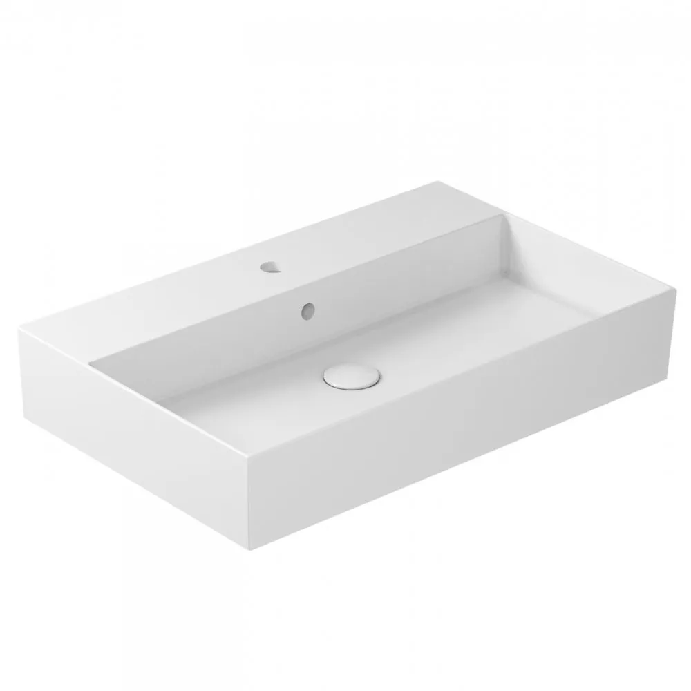 GALASSIA MEG11 PRO AUFSATZ- ODER WANDHÄNGENDES WEISSES WASCHBECKEN 81X46