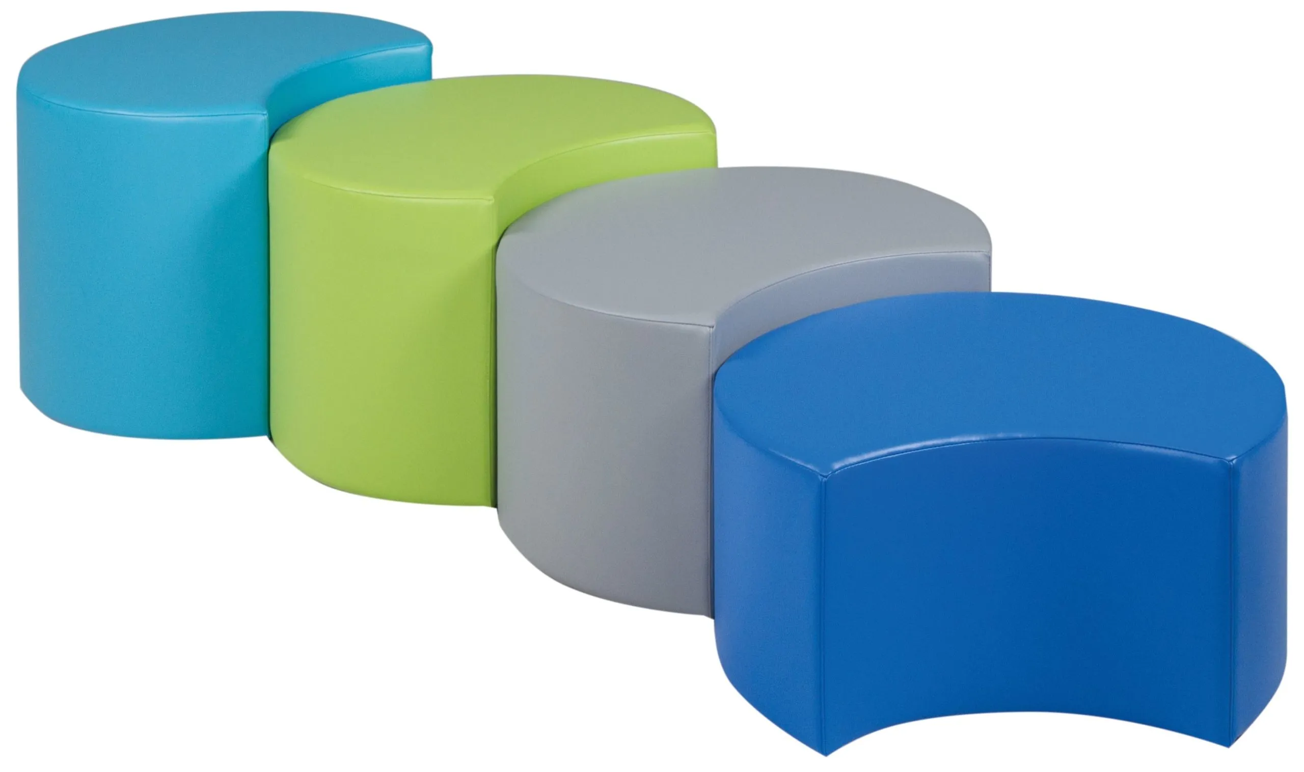 Sitzelement PAC, Hocker mit Ø 56 cm, Kunstlederbezug schwer entflammbar