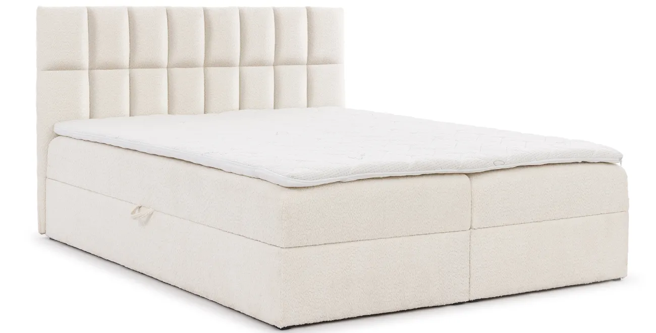 Boxspringbett Panama 180x200 Doppelbett mit Bonell-Matratze + Topper