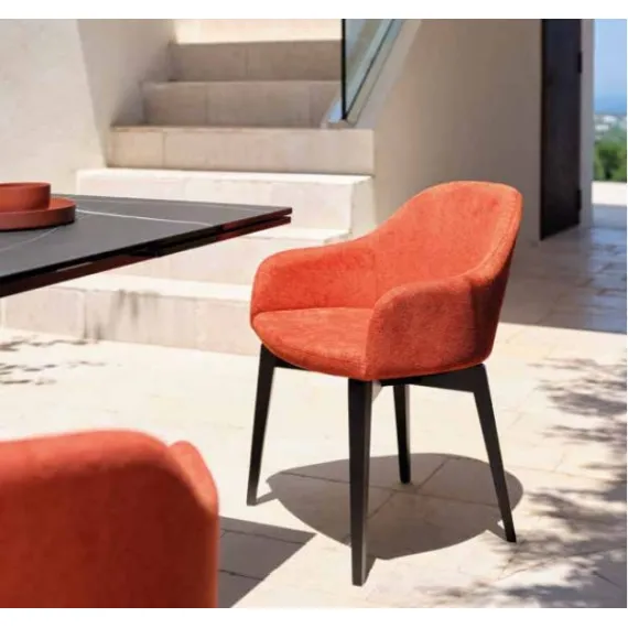 Demetra Stuhl mit Holzstruktur Friulsedie