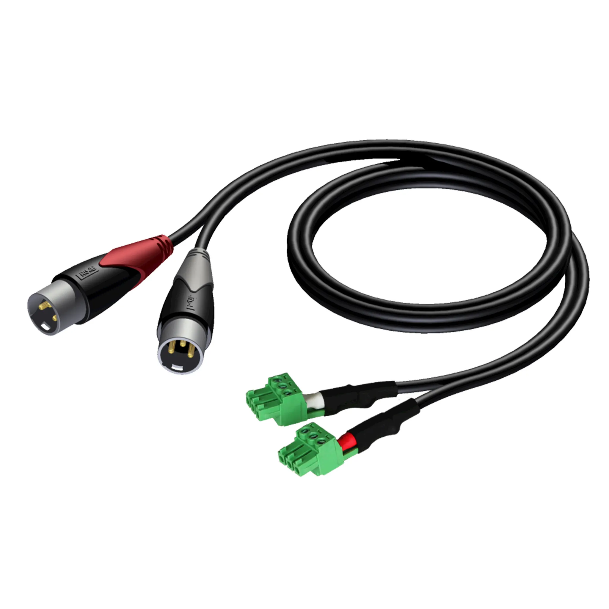 Procab CLA834/0.5 Audiokabel - 2 x XLR 3pol. männlich - 2 x Euroblock (3pol.)