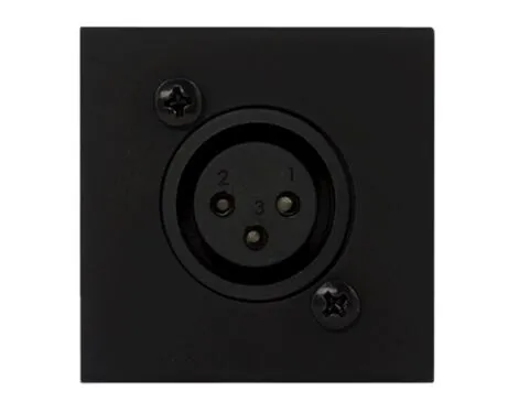 Procab CP45XLFS/B Verbindungplatte mit XLR-female Buchse auf Euroblock, 45x45mm, schwarz