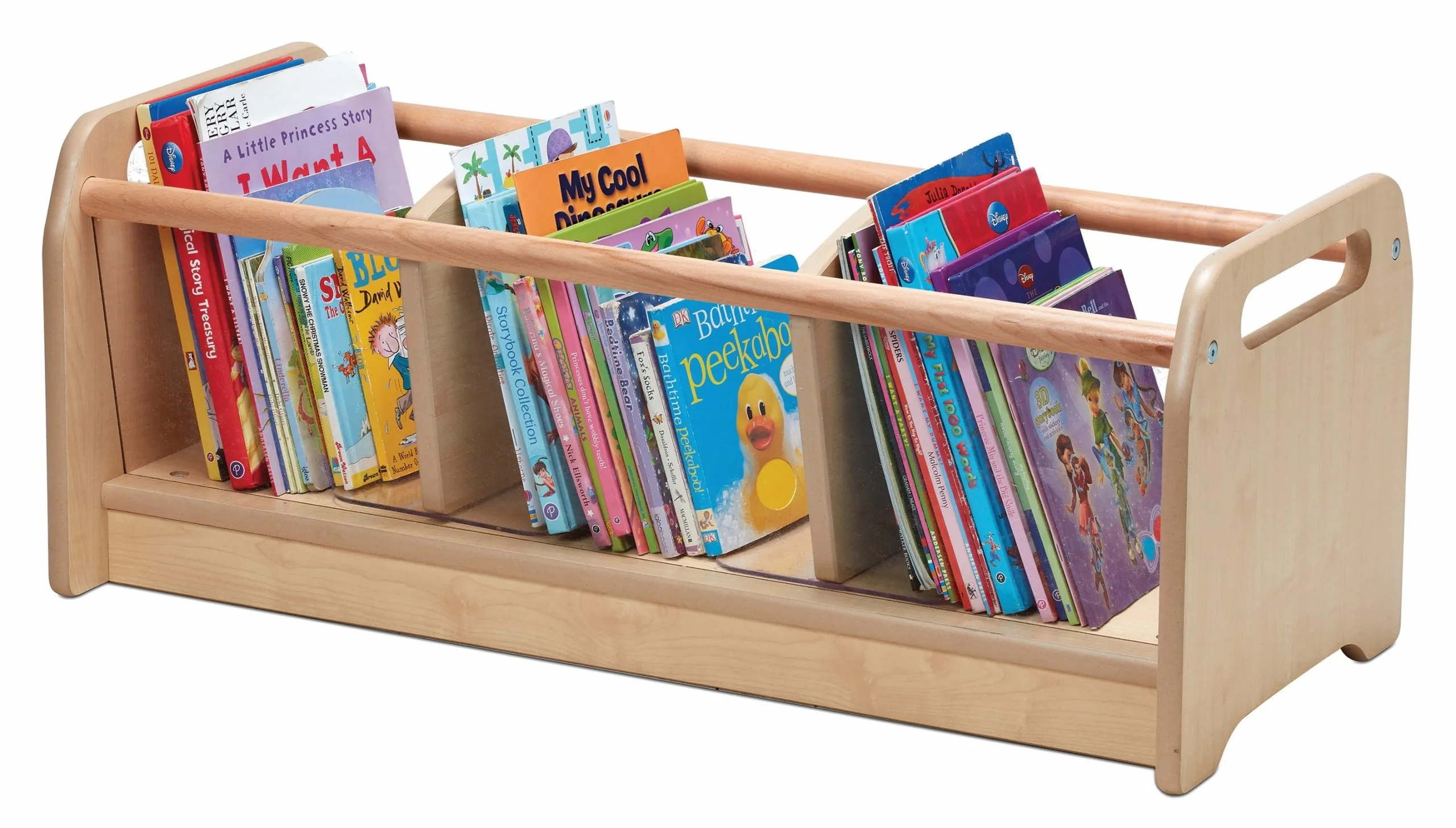 Millhouse Bücherkiste mit 3 Fächern und Handlauf