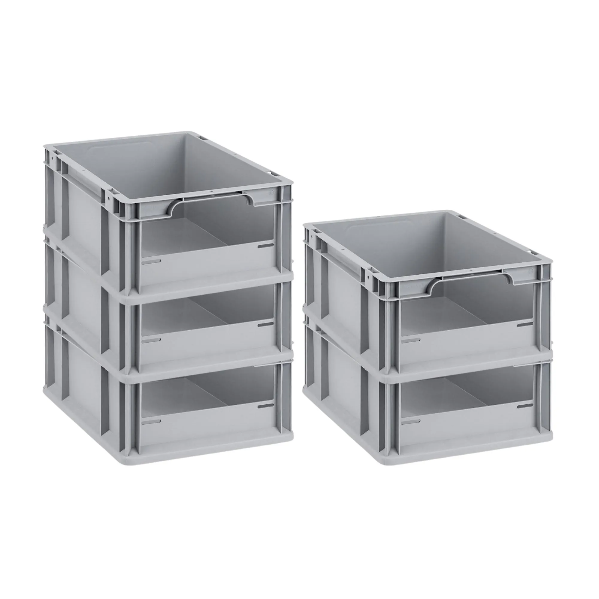 SparSet 5x Eurobox NextGen Insight | HxBxT 17x30x40cm | 16 Liter | Front offen | Eurobehälter, Transportbox, Transportbehälter, Stapelbehälter