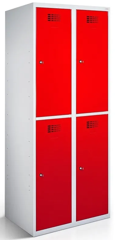 rotstahl Spind mit 4 Abteilen