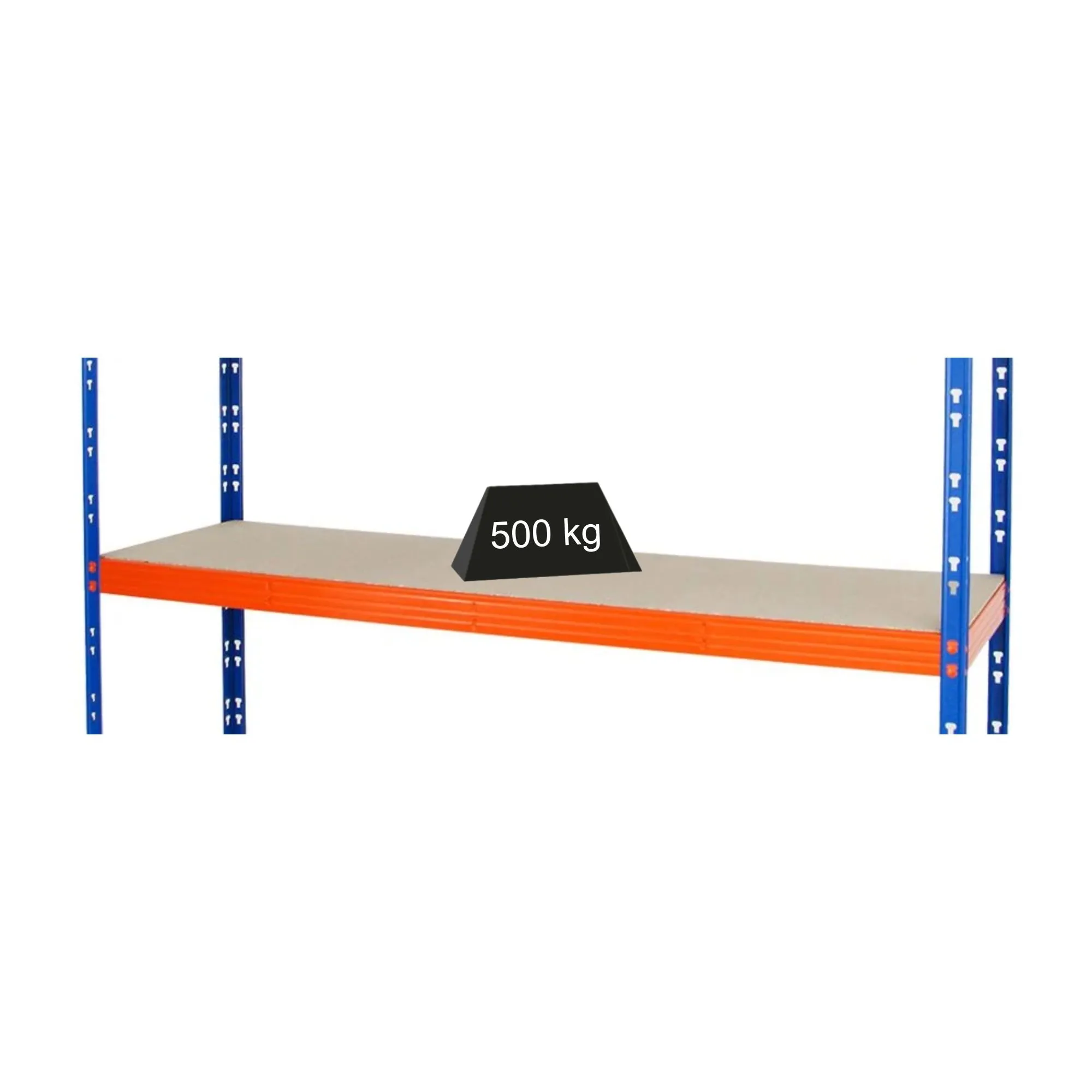 Zusatzebene für Profi Schwerlastregal Rhino | BxT 200x60cm | Traglast 500kg | Spanplatte 8 mm | Orange