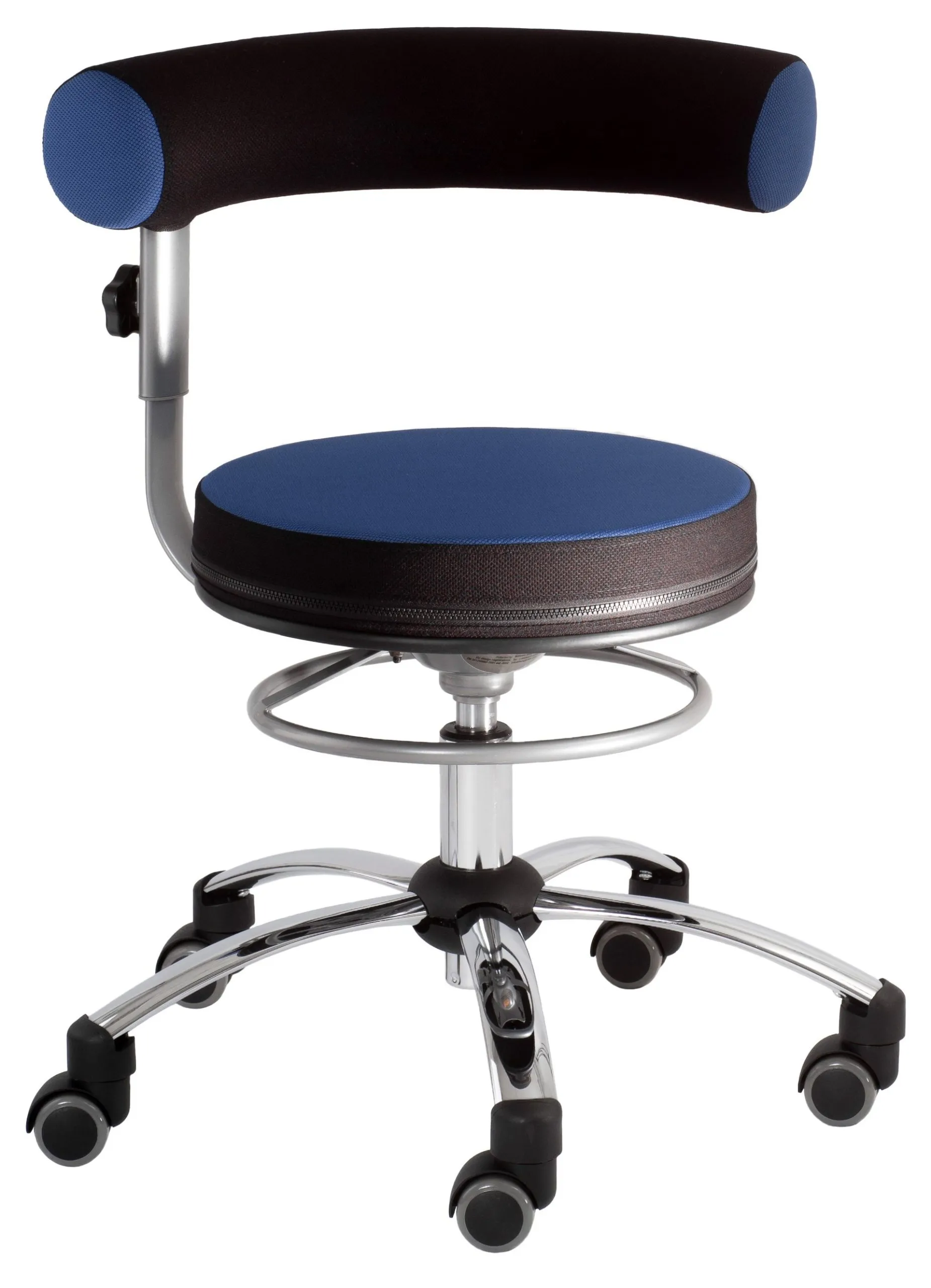 Bungarten Drehstuhl mit höhenverstellbarer Lehne und Stoffbezug, Sanus Gesundheitsstuhl