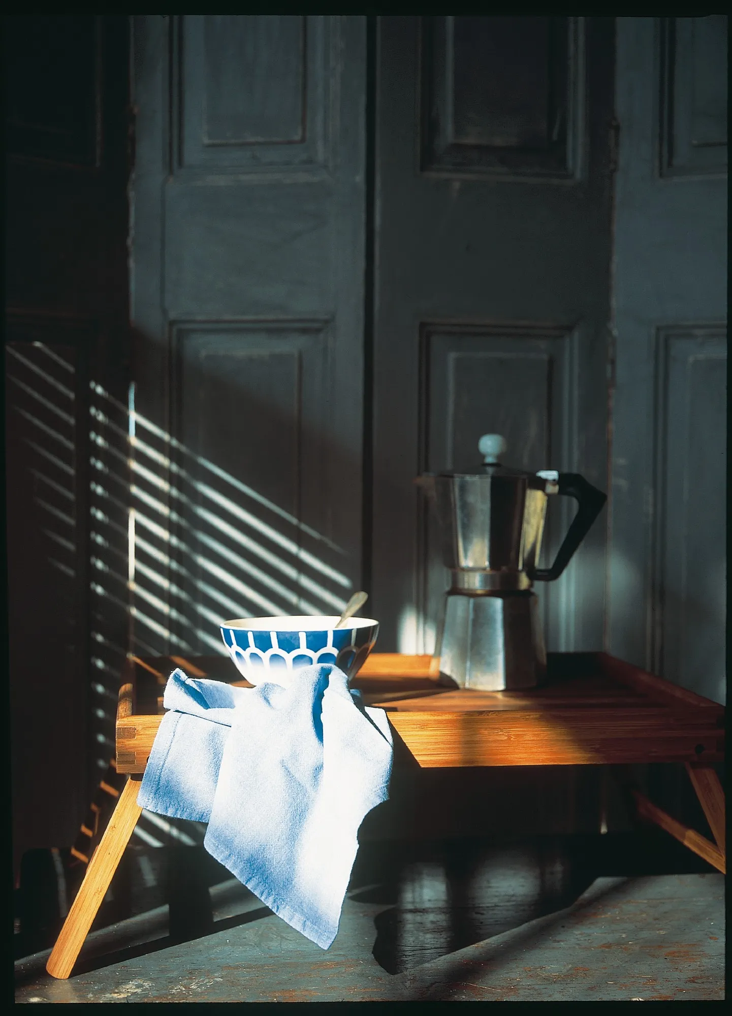 Tablett Bambus mit Klappgestell, L 35,5 cm, B 51 cm, H 21 cm