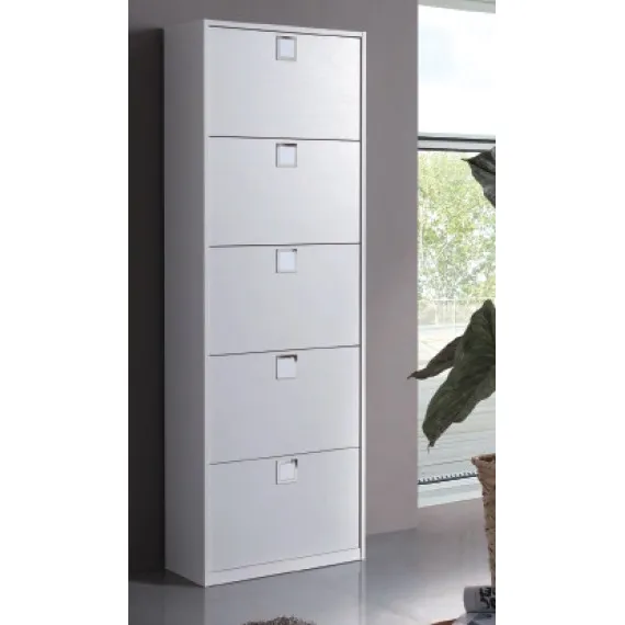 Moderne Holzschuhablage mit 5 Fächern Family