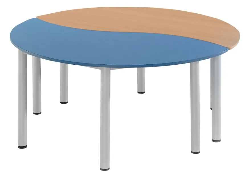 Halbrundtisch "SoooRounD Basic II", melaminbeschichtete Spanplatte