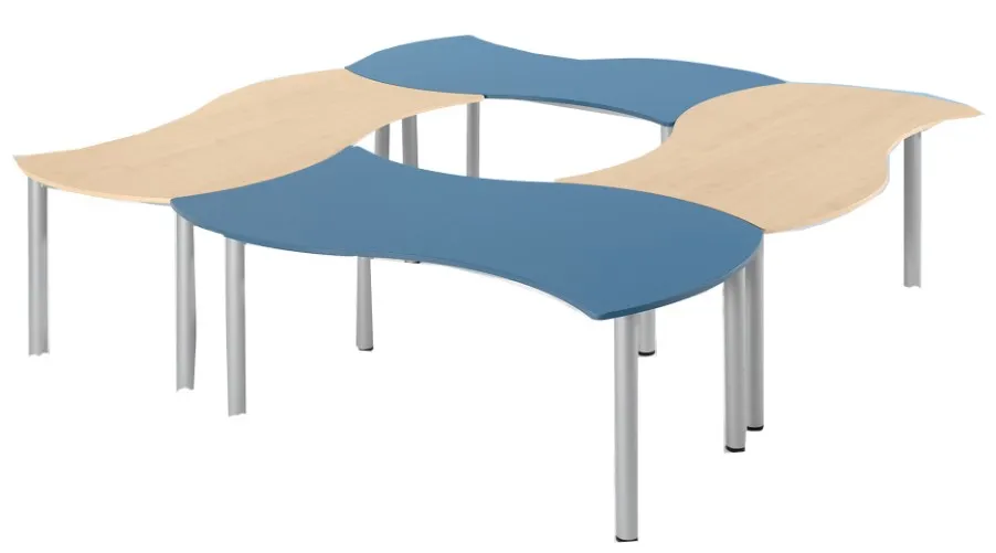 Rechtecktisch "SoooRounD Basic I" mit melaminbeschichteter Spanplatte, B/T/H 160 x 80 x 72 cm