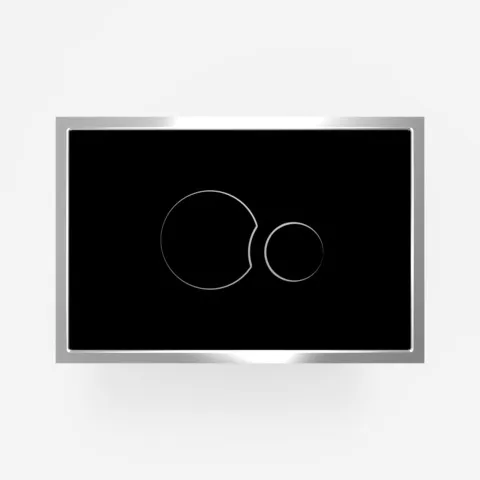 Betätigungsplatte „SG 706“ mit Tastenrahmen aus schwarzem Glas