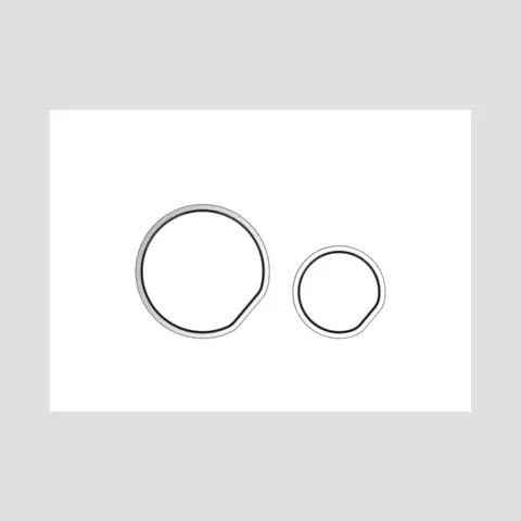 Betätigungsplatte „INEO CEDO“ in weiß-alpin