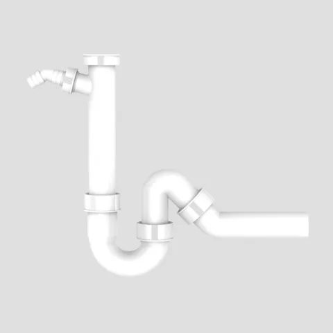 Universal Rohrgeruchverschluss G1 1/2 × 40 mm, Geräteanschluss