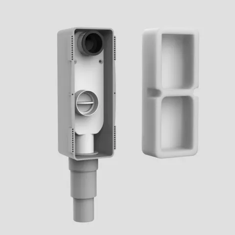 Wandeinbau-Geruchsverschluss, höhenverstellbar, behindertengerecht